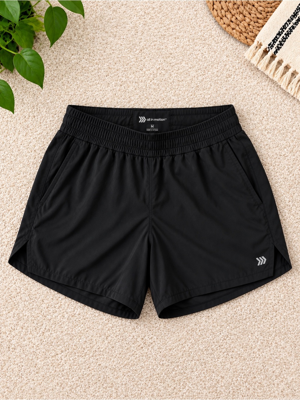 all in motion Black Men's Athletic Running Shorts